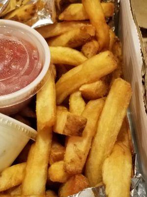 Fries thick and good