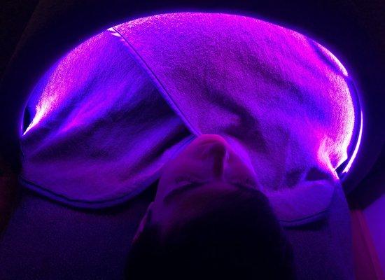 Infrared Sauna with Lymphatic System chromotherapy!