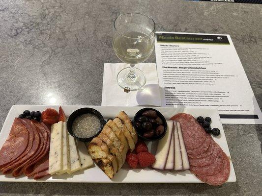 Cheese and meat plate