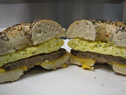 Delicious breakfast sandwich