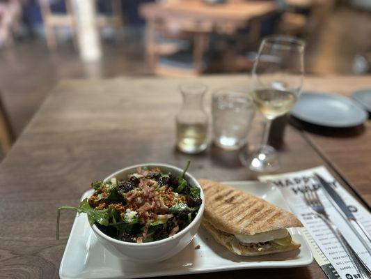 1/2 Brussels salad and Tuna panini!