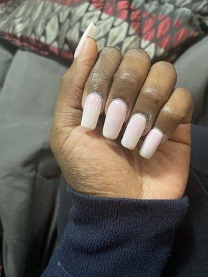 Pink and white ombré their version