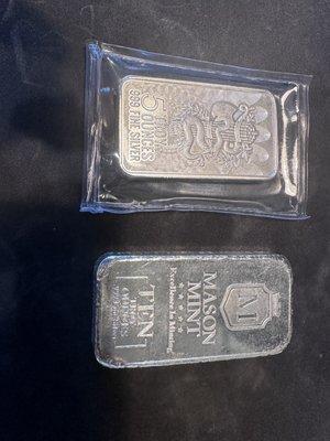 Great prices on 10 Oz and 5 Oz silver bars!