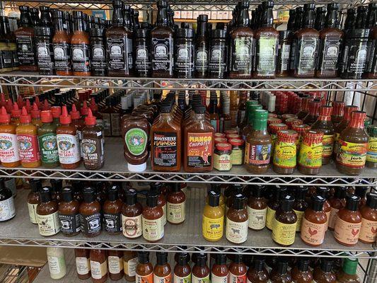 Whole collection of sauces to choose from