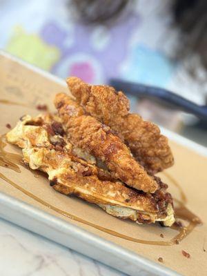 Chicken and waffles