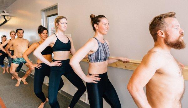 Hot Barre - Lift & tone! We use the ballet barre as a tool for emphasis on form, alignment & core engagement. No dance background required!