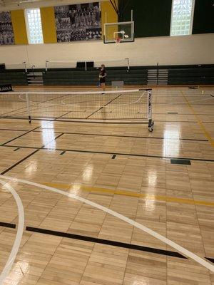 Indoor pickleball court