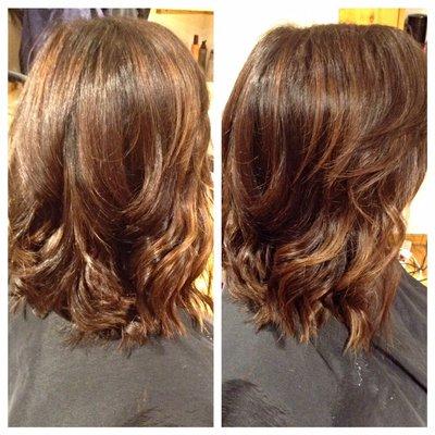 Subtle balayage highlight. Perfect for any season!