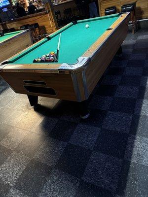 Pool table.