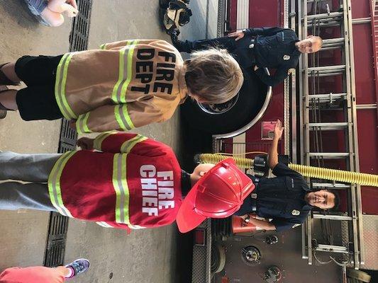 Students had a visit from the Fire Department