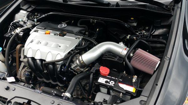 Installed air intake on an Acura TSX.