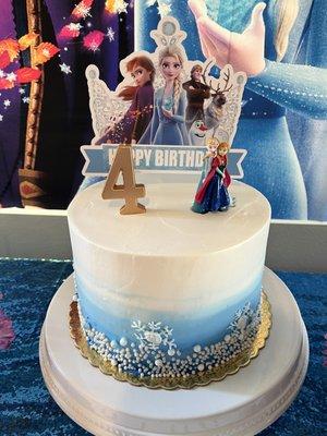 Beautiful 3 layer Disney Frozen cake