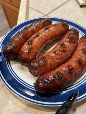 Sausages - Mac/cheese and Honey bbq