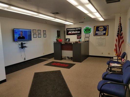 New spacious front office area