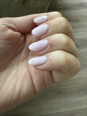 My cuticles 3 days after.