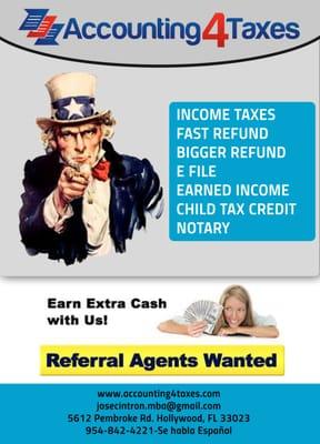 Income Taxes, Fast Refund, E-File, Bigger Refund, Earned Income Credit, Child tax Credit, Notary