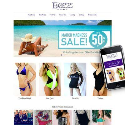 Website for BOZZ wear