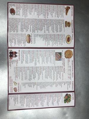 Full menu