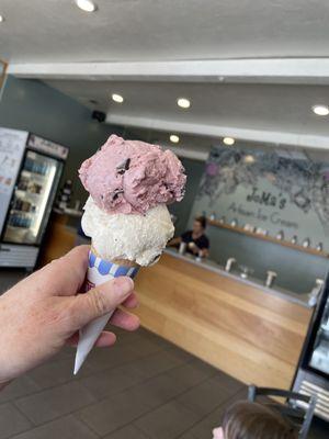 Top: Cherry Datk Choc Chip. Bottom: Mint w/Dark Choc Chip.