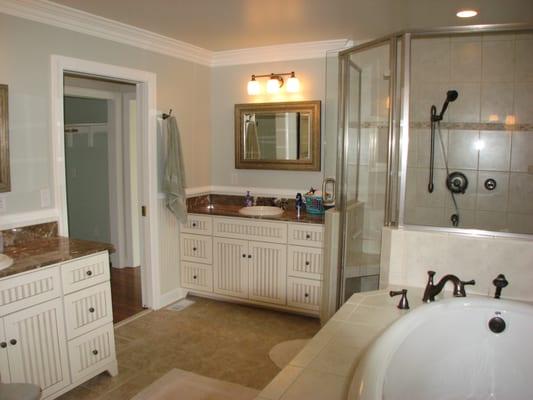 A luxurious bathroom to go with the new first floor master suite.