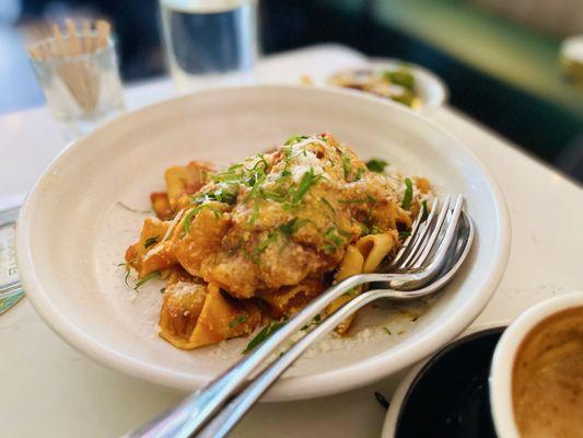 Shared the pappardelle with boar's meat sauce-so rich and delicious. Perfect late lunch treat.