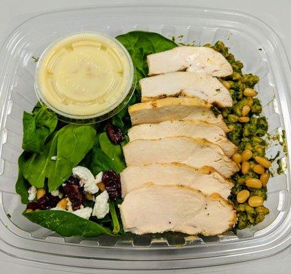 Spinach & Farro Salad with Chicken