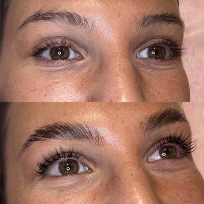 eyebrow lamination and lash lift