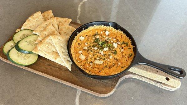 Spicy, delicious feta dip.