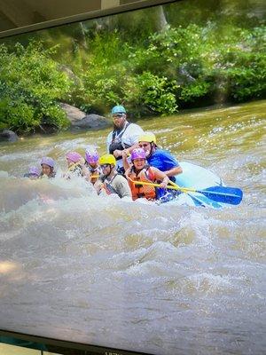 Riding the rapids!