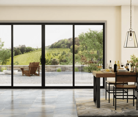 French doors
 Milgard 
 Black Frame