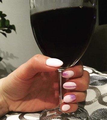 After nailtime today, I feel like it's wine time. Fresh new nails done by Alex