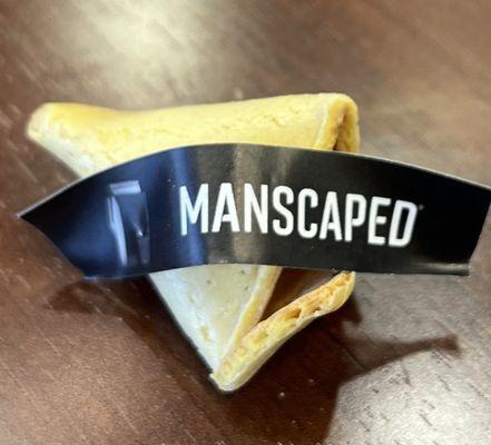 Wtf is this? Why does it say manscaped inside Asian food fortune cookies? Smelled stale, didn't want to eat.