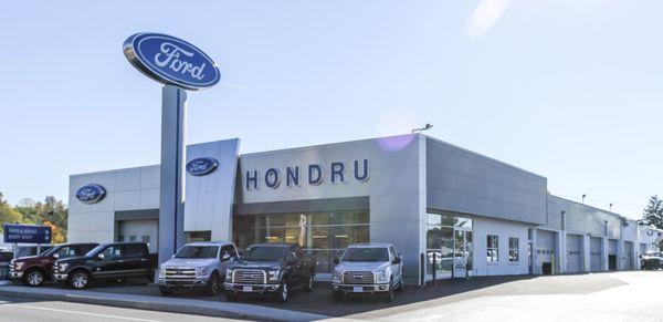 Hondru Ford of Manheim is a car dealership on Route 72 selling both new and pre-owned Ford cars and trucks.