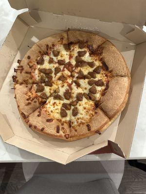 Sausage "pizza" with "normal" crust