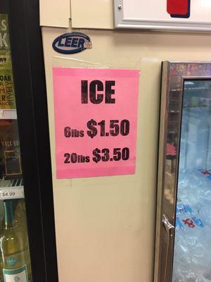 Cheap ice.