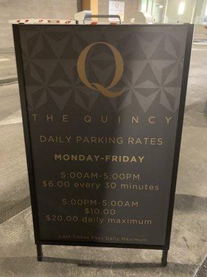 M-F parking rates