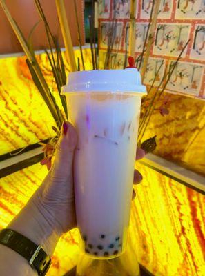 Rose Milk Tea w/ Boba