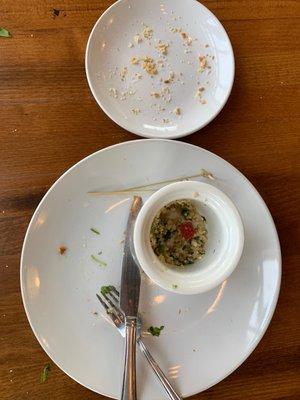 Usually take photos at the start of my meal but this is proof that it all was delicious.