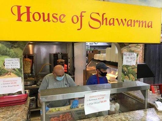 House of Shawarma in the back of the store