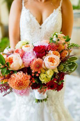 My bouquet was more gorgeous than I even imagined. I loved those dahlias so much!