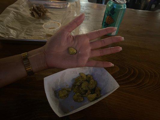 The tiniest fried pickle appetizer ever! Don't order this sh*t!!!