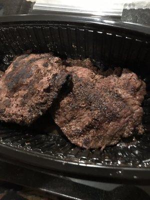 2 extra steaks