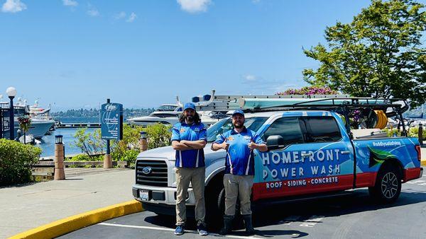 Chris and Dillon at an on-site estimate in Kirkland, WA.