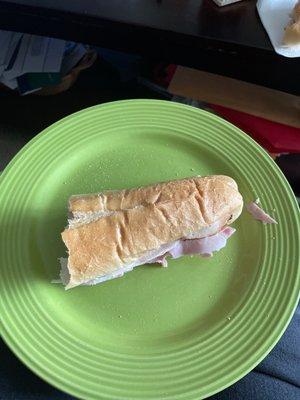 Turkey and ham sub