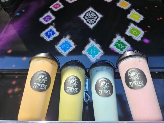 Harness your Element with our Zodiac themed Mana Potions (Boba Tea drinks)!