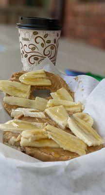 Banana Nana on french toast bagel!