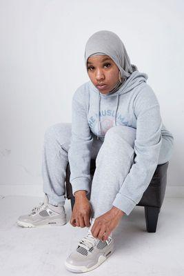 We also sale modest wear and comfortable gear. Gray knee length hoodie