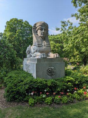 The sphinx of Mount Auburn Cemetery