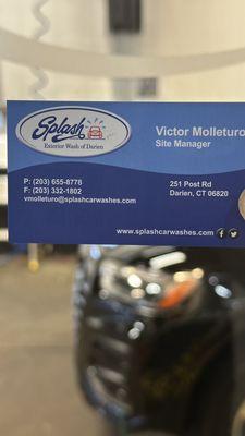 Business Card shows name "Splash Car Wash"