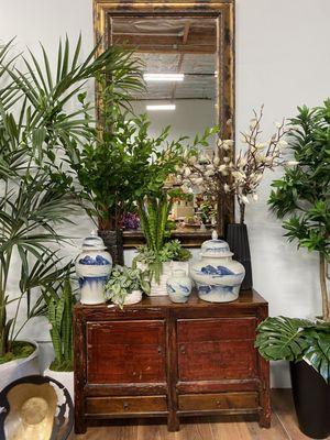 Pacific Silk Plants also has unique vases available to accent any space.